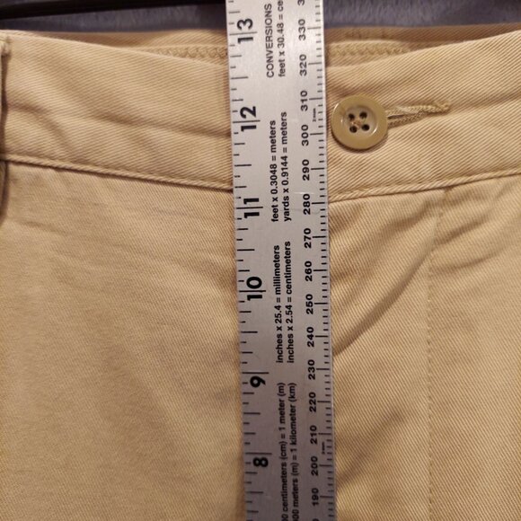 Nautica Mens 38Wx32L Tan cuffed Pleated trouser pants high rise Cotton Career - Picture 8 of 11